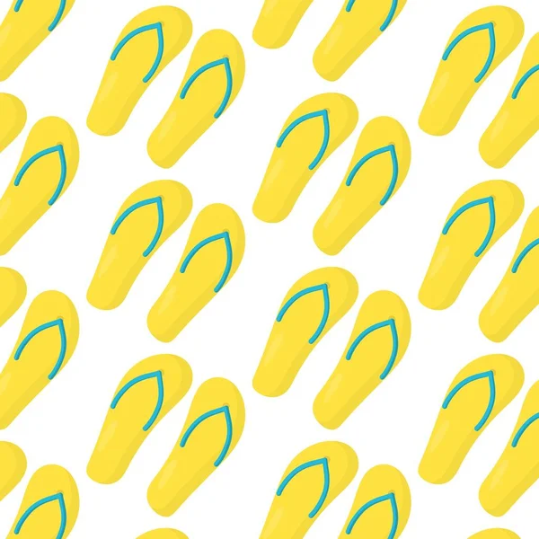 Patrón vectorial zapatillas de playa amarillas — Vector de stock