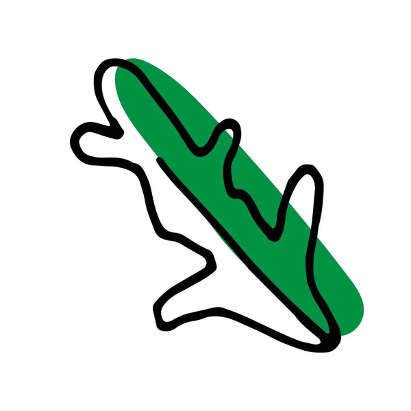 Vector illustratie van arugula in doodle stijl — Stockvector