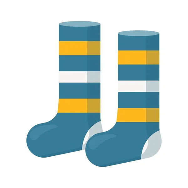 Vector illustration of a pair of striped socks — Stok Vektör