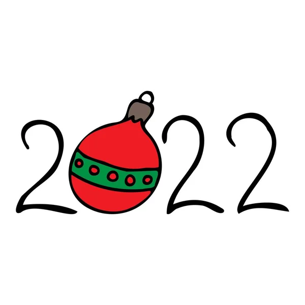 Mutlu yıllar 2022. Vektör illüstrasyonu.