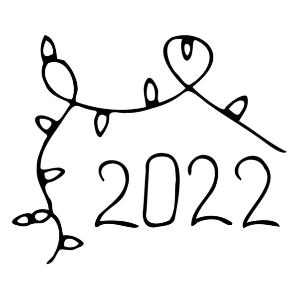 Mutlu yıllar 2022. Vektör illüstrasyonu.