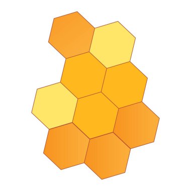  Bal peteği simgesi. Vektör çizimi. Düz biçim. 