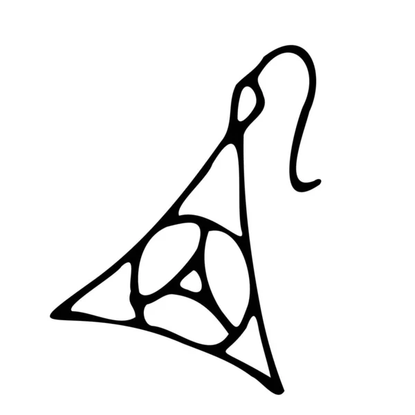 Ilustración vectorial de pendientes. Al estilo Doodle. Pendiente icono. — Vector de stock