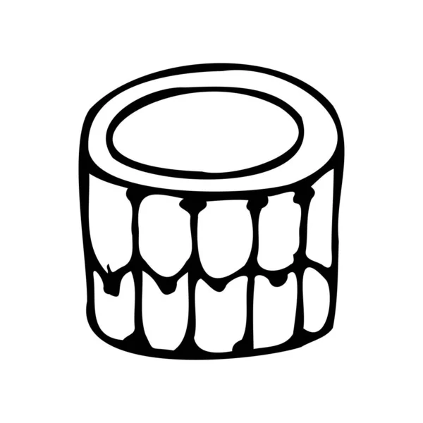 Schlagzeugikone. Musikinstrument, Trommelmaschine. — Stockvektor