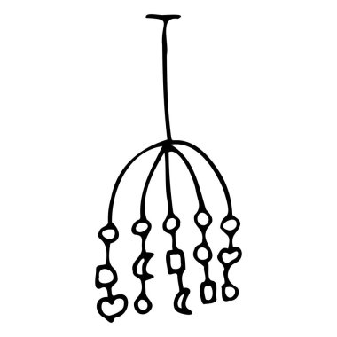 Çocuk atlıkarınca ikonu. Bebek yatağı için el yapımı bir atlıkarınca.