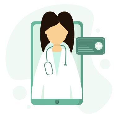 Çevrimiçi doktor danışmanlığı. Uzaktan tıbbi bakım.. 