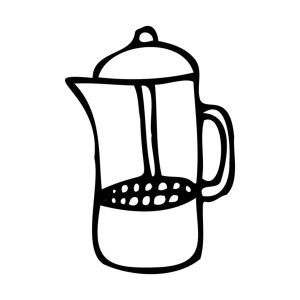 Teapot illustration on white background. — Stock Vector