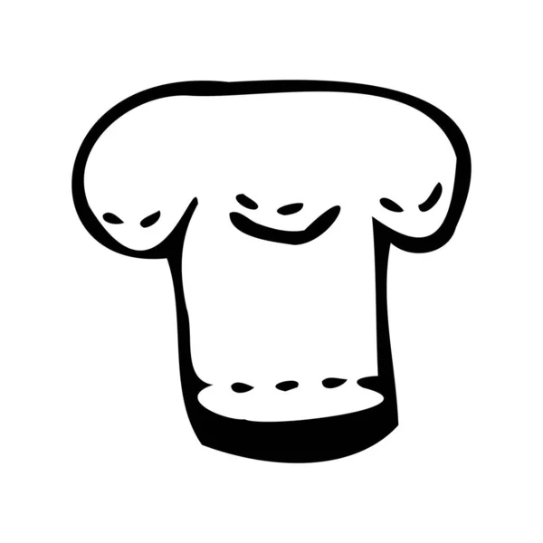 Icono del sombrero de chef. Estilo Doodle. — Vector de stock