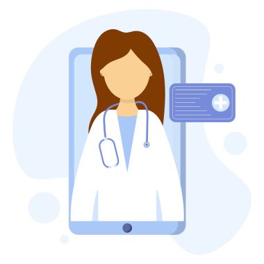 Çevrimiçi doktor danışmanlığı. Uzaktan tıbbi bakım.. 