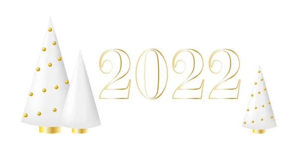 Mutlu yıllar 2022 bayrağı. Vektör illüstrasyonu.