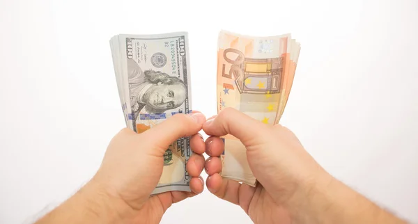 Dolar ve Euro izole holding Pov iki eller