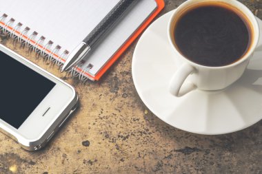 Kahve molası üstten görünüm ayarla