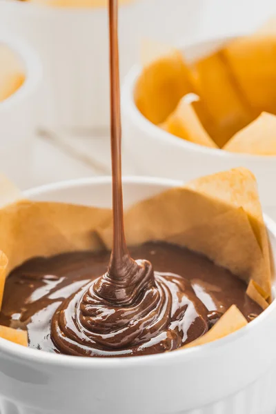 Chocolate fondant preparation — Stock Photo, Image