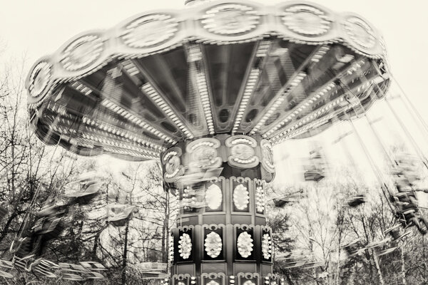 Marry go round black and white