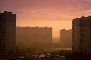 Akşam şehir görünümü yatay