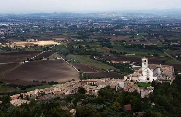 View of the basilica in Assisi — Stock Photo, Image