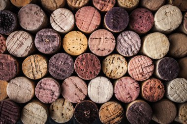 Wine corks background close-up clipart