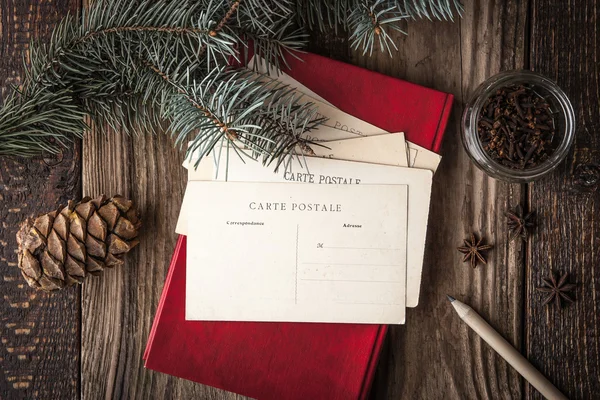 Set for writing Christmas wishes horizontal — Stock Photo, Image