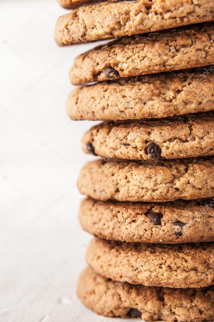 Cookies with chocolate chips  vertical
