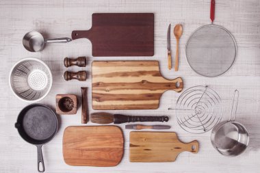 Mutfak ekipmanları en iyi görünümü ayarla