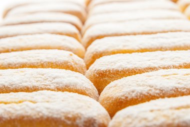 Pudra şekeri arka plan yakın çekim ile tanımlama