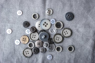 Görünüm düğmeleri kumaş siyah ve beyaz top