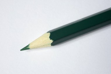 Beyaz arka plan üzerinde izole yeşil renkli kalem