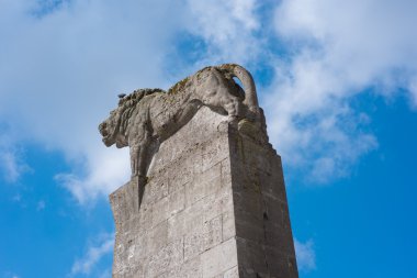 Aslan Remscheid Almanya'da bir kule üzerinde