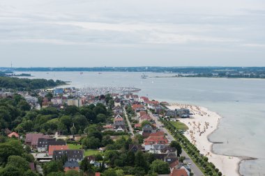 laboe batıya doğru Baltık Denizi üzerinden Kiel kuş görünümünde