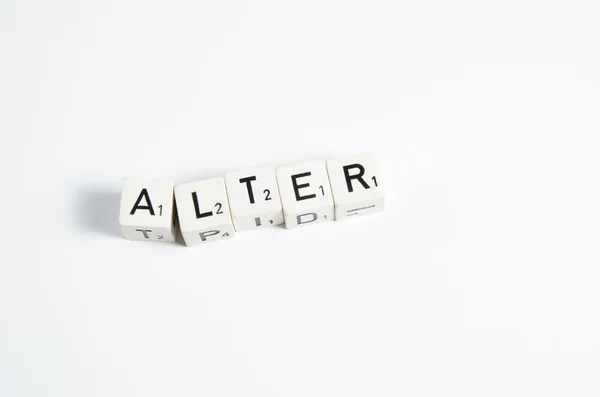 Ряд букв - немецкое слово "Alter " — стоковое фото