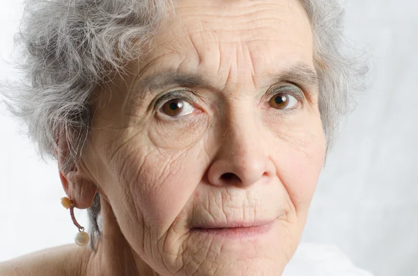 Portrait closeup old woman — Stock Photo, Image