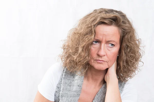 Portrait strong, disappointed woman — Stock Photo, Image