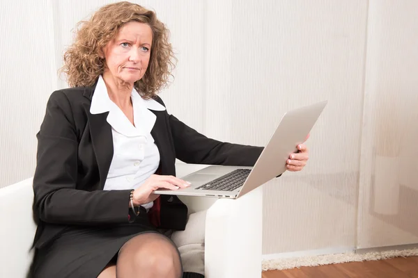 Female Manager working with Laptop — Stock Photo, Image