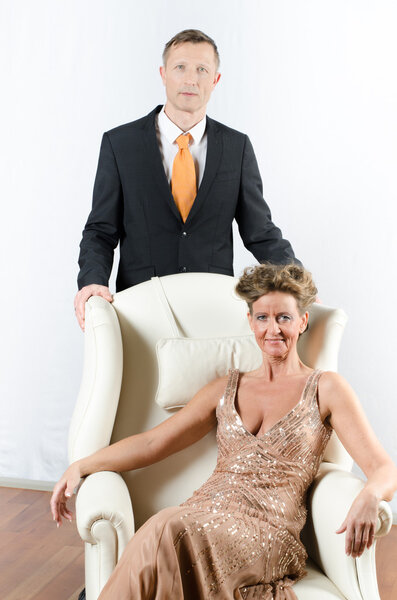 Пара на вечернем мероприятии
