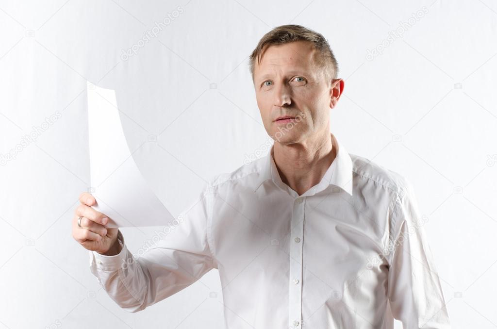 Man With Paper Stock Photo Image By C Jhrsphotos Man With Paper Stock Photo Image By C Jhrsphotos