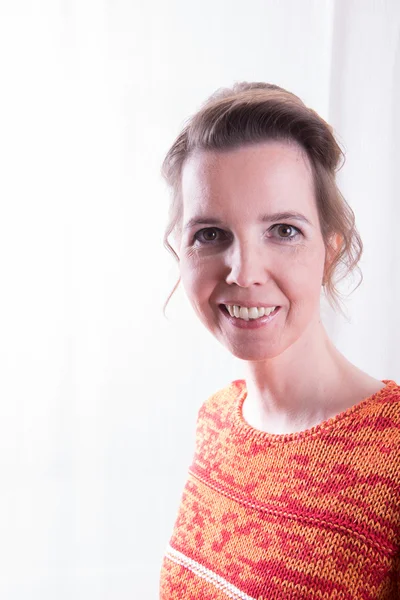 Portrait of a strong , smiling woman — Stock Photo, Image