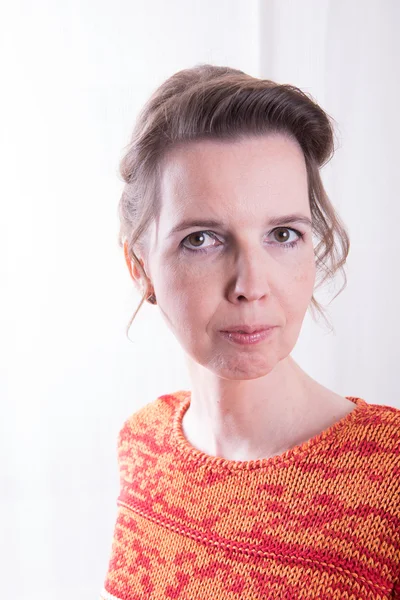 Portrait of a strong , smiling woman — Stock Photo, Image