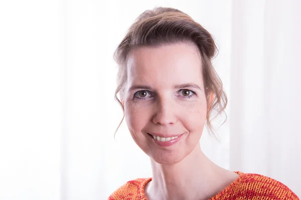 Portrait of a strong , smiling woman — Stock Photo, Image