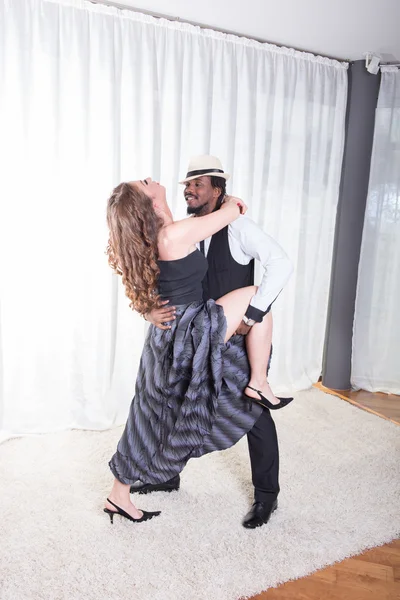 Loving couple is dancing — Stock Photo, Image