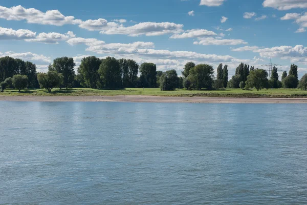 Rhin avec ciel bleu et nuages — Photo