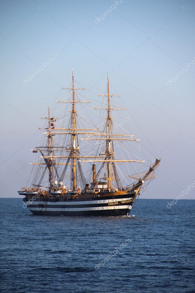 Beautiful Italian Sailing Ship On The High Seas Stock Photo Image By C Komisar Beautiful Italian Sailing Ship On The High Seas Stock Photo Image By C Komisar