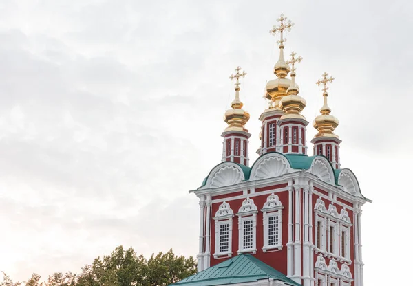Церковь Новодевичьем Монастыре Москве — стоковое фото