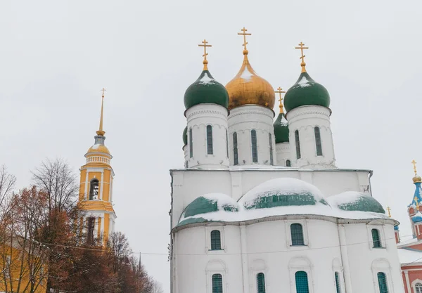 Catedral Dormición Kremlin Ciudad Kolomna Óblast Moscú Rusia Winter — Foto de Stock