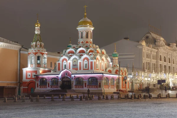 Moscow Russia Cathedral Our Lady Kazan Red Square Evening Long — Stock Photo, Image