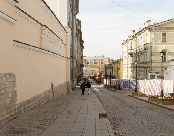 Москва Росія Пішохідна Зона Вулиці Забеліна Старі Будинки — стокове фото