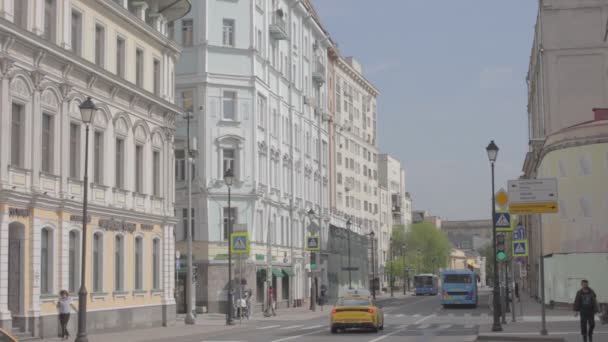 러시아 모스크바 2021 Pokrovka 거리의 — 비디오