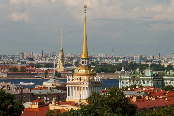 Petersburg Russia View Isaac Cathedral Admiralty Peter Paul Fortress Hermitage — Stock Photo, Image