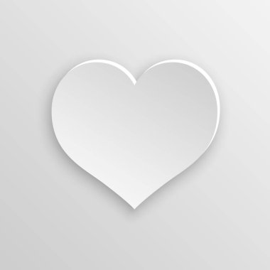 Sevgililer Günün kutlu olsun! Güzel kalp! Gri arka planda soyut kağıt sanat 3D Hearts. Sevgililer Günü kartı. Vektör izole illüstrasyonu