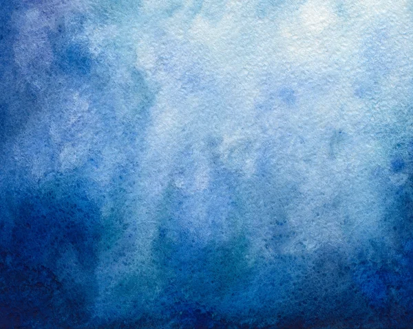 Handgeschilderde aquarel achtergrond van blauwe water onderwater — Stockfoto
