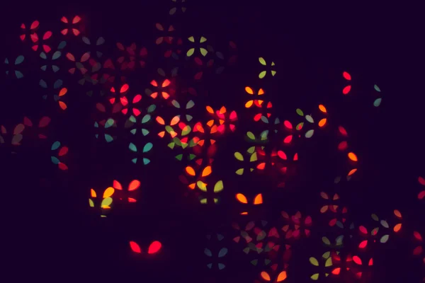 キラキラ多色デフォーカスお祝いライト — ストック写真
